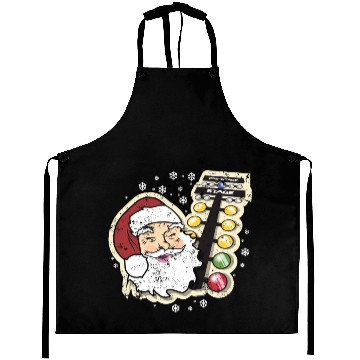 Discover Funny Drag Racing Christmas Lights Aprons