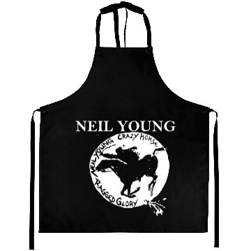 Discover Neil Young Crazy Horse Unisex Retro Rock Horse Aprons