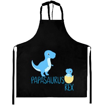 Discover Funny Papasaurus Dad Babysaurus Aprons