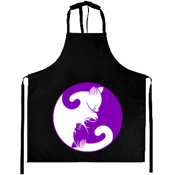 Discover Ying Yang Cat Aprons