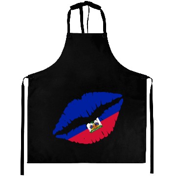 Discover Haiti Kiss Flag Club Soccer Gift Idea Birthday Aprons