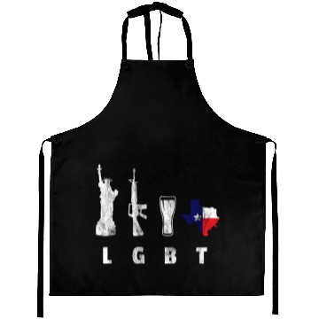 Discover Liberty Guns Beers Texas Support LGBT Aprons
