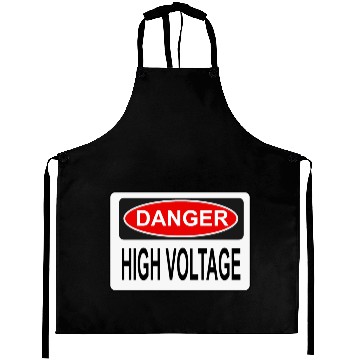 Discover Danger High Voltage Electric Shock Warning Aprons