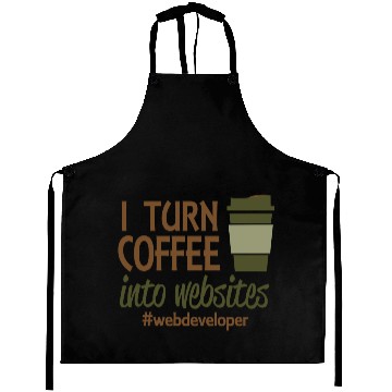 Discover I turn coffee into code Aprons