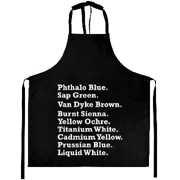 Discover Phthalo Blue Sap Green Prussian Blue Liquid White Aprons