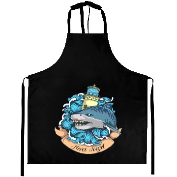 Discover Shark Attack Lighthouse Aprons