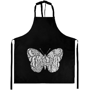 Discover artTS BATIK BUTTERFLY B&W Aprons