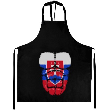 Discover Slovakia flag Hulk muscles Aprons