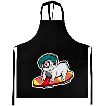 Discover Funny Cyclops Pug Skating Hoverboard Aprons