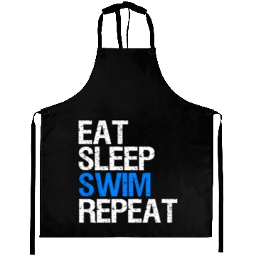Discover Eat Sleep Swim Repeat Gift Swim Coach. Aprons