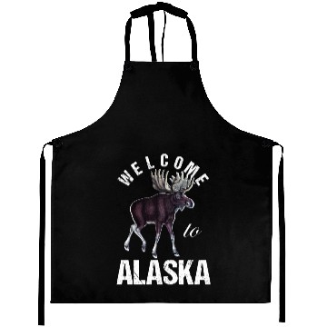 Discover Alaska Moose Welcome to Alaska Aprons