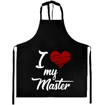 Discover I love my Master BDSM Submissive Sub Slave gift Aprons