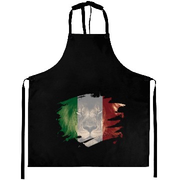 Discover Italy Flag & African Lion Picture Aprons