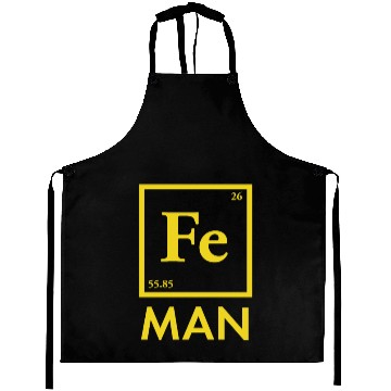 Discover funny iron man science chemistry fe Aprons