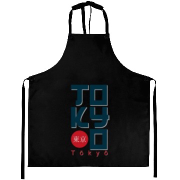 Discover Tokyo Aprons and apparel design effect print,