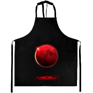 Discover Vampire werewolf blood red moon eclipse Aprons