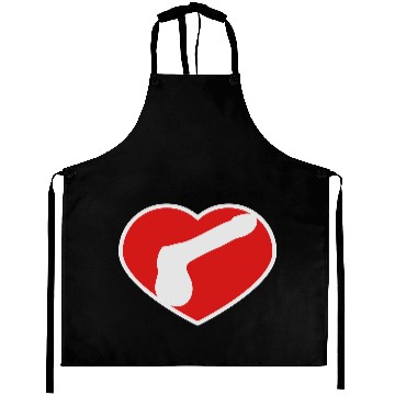 Discover logo i love heart gay gay cock lover penis big man Aprons