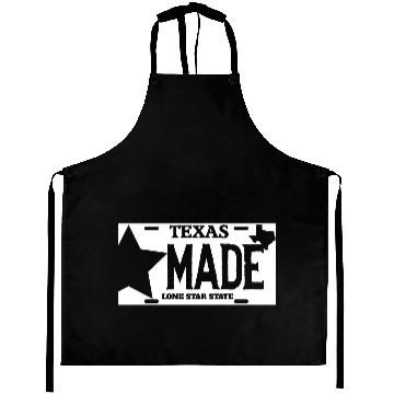 Discover Texas - texas made lone star license plate Aprons