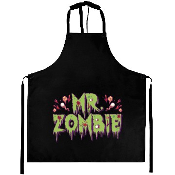 Discover Mr. Zombie Halloween Aprons