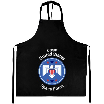 Discover Funny US Space Force Flag Gift Aprons