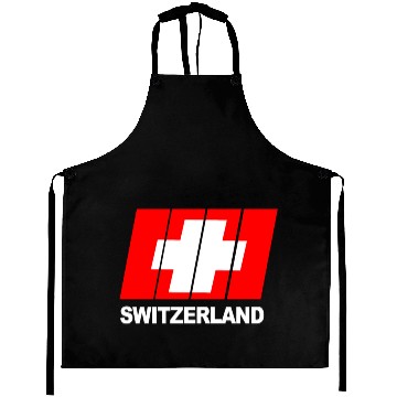Discover Switzerland Flagg Aprons
