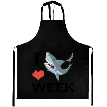 Discover i love shark week shark Aprons