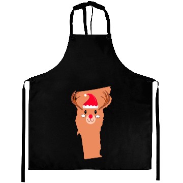 Discover Vermont Christmas Hat Antler Red Nose Reindeer Aprons