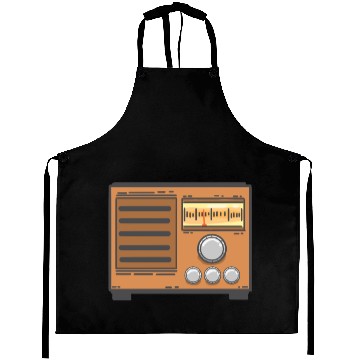 Discover radio retro vintage sound gift present Aprons