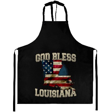Discover God Bless Louisiana Gift Proud Strong Awesome Design Gift Aprons