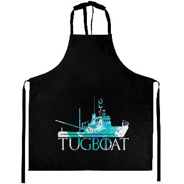 Discover Funny Tugboat - Ship Vessel Floating - Sailing Aprons