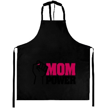 Discover Mom power - superhero mother - I love mom - mommy Aprons