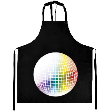 Discover Rainbow Disco Ball Aprons