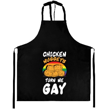 Discover Funny Chicken Nuggets LGBT Aprons