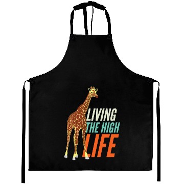 Discover Animal Print- Giraffe living the high life Aprons
