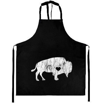 Discover White Raging Buffalo Distressed Aprons I Love