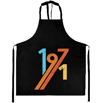 Discover 1971 vintage retro birthday Aprons