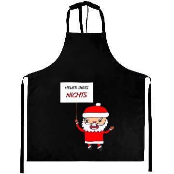 Discover Grumpy Santa with shield Aprons