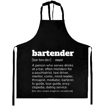 Discover Bar-tend-er Definition Aprons Bartender Barkeeper