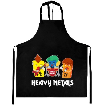 Discover Funny Heavy Metals Chemistry Elements Rock Band Aprons