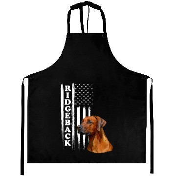 Discover Rhodesian Ridgeback Dog with US Flag Aprons
