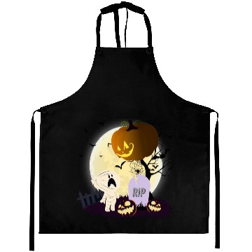 Discover Scared Ghost in Graveyard Aprons