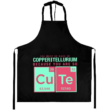 Discover copper tellurium cute chemistry joke element Aprons