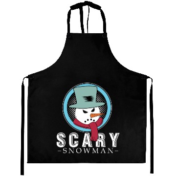 Discover Scary Snowman funny snowman gift christmas Aprons