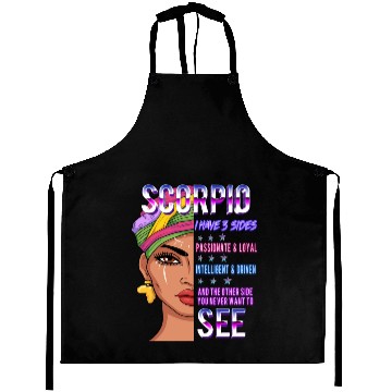 Discover Scorpio Melanin Queen Aprons