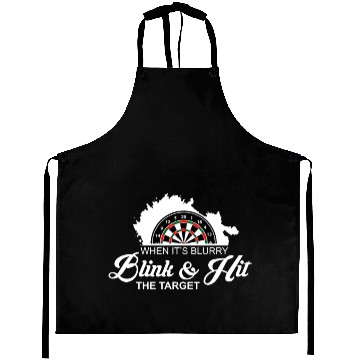 Discover Dart Darts Player Gift - Blink and Hit the Target Aprons