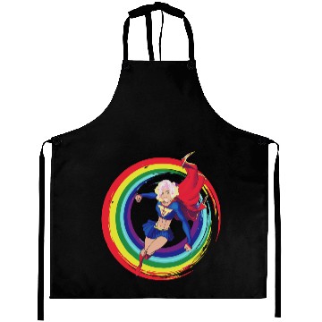 Discover Rainbow Rap Girl Super Hero LGBT Rights Pride Aprons