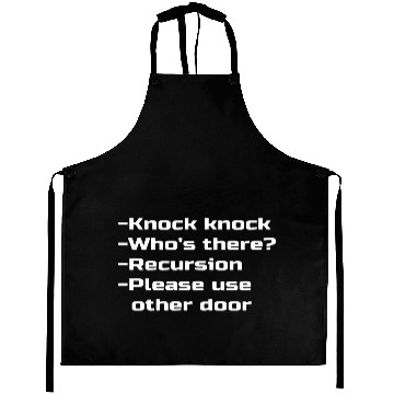 Discover Knock Knock Recursion Computer Science Joke Humor Aprons