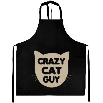Discover Crazy Cat Guy Aprons