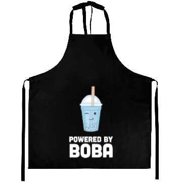 Discover Powered By Boba - Bubble Tea Boba Aprons Cute