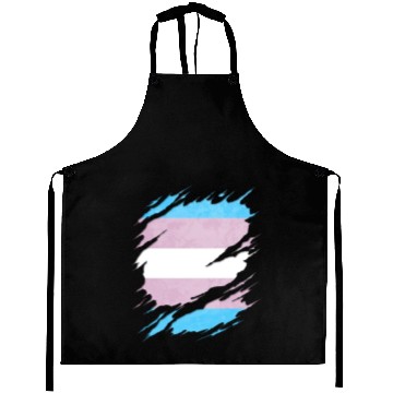 Discover Transgender Pride Flag Ripped Reveal Aprons